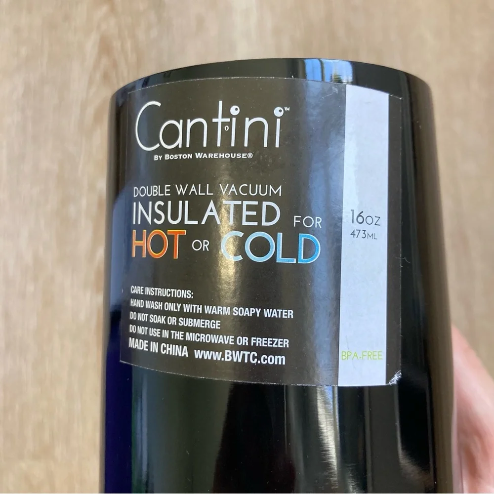 Black insulated Halloween Cantini cup - Picture 2 of 5